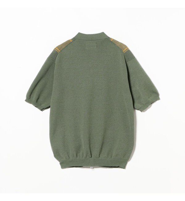 BEAMS PLUS「Zip Knit Polo Stripe」|ポロシャツ|