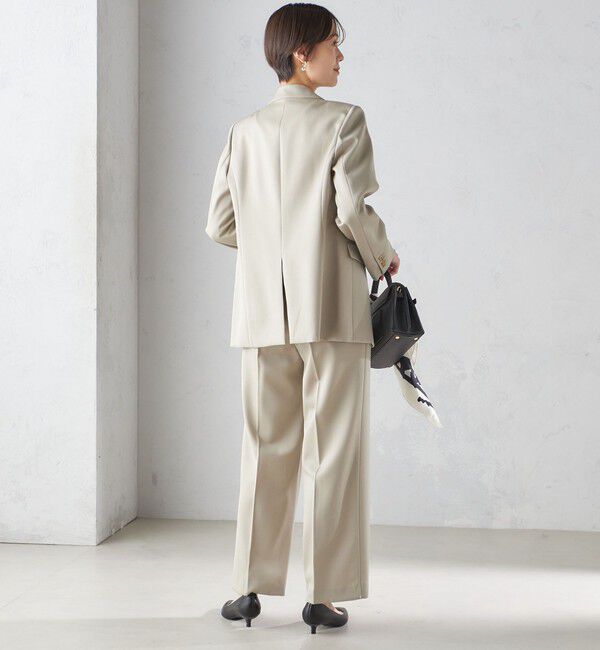 SHIPS for women「タキシード クロス ストレート パンツ」|スラックス|