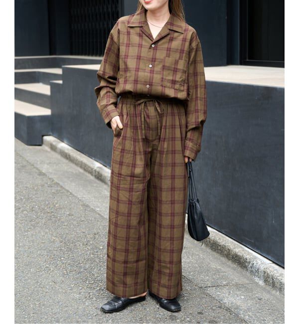 OUTDOOR PRODUCTS Usual Things「PLAIDパターンオープンカラーシャツ」|シャツ・ブラウス|