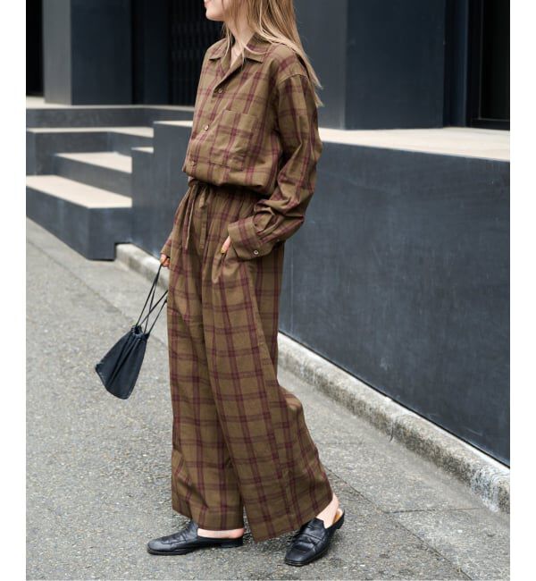 OUTDOOR PRODUCTS Usual Things「PLAIDパターンオープンカラーシャツ」|シャツ・ブラウス|