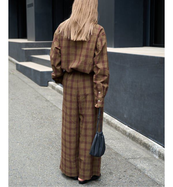 OUTDOOR PRODUCTS Usual Things「PLAIDパターンオープンカラーシャツ」|シャツ・ブラウス|