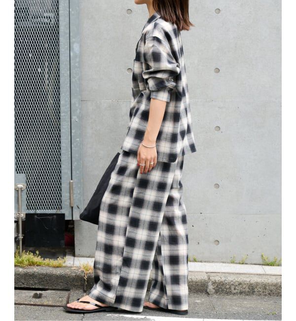 OUTDOOR PRODUCTS Usual Things「PLAIDパターンオープンカラーシャツ」|シャツ・ブラウス|