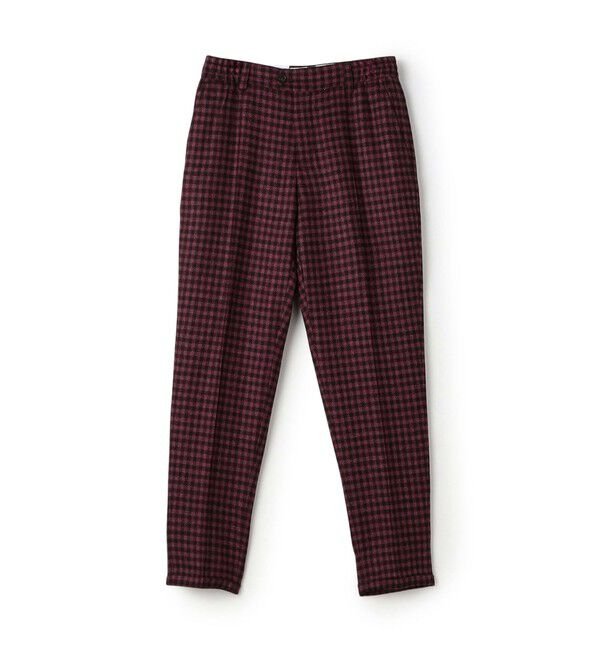 TOMORROWLAND BUYING WEAR「PT TRINO Rebel Fit ウールシルクリネン ノープリーツスラックス」|スラックス|36 レッド系