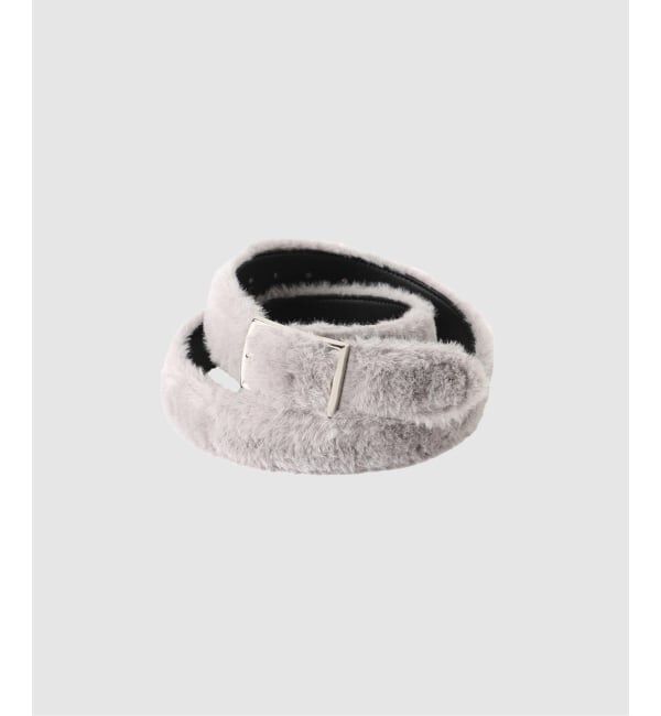 JOINT WORKS「NOCTO ARCHIVE/ノクト アーカイブ  Faux Fur Belt」|ベルト|グレー