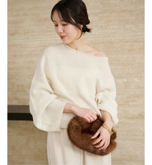 Plage「《追加予約》Baby Alpaca ラグラン プルオーバー」|ニット・セーター|