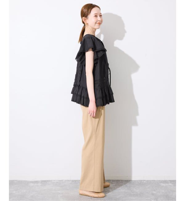 SLOBE IENA「crinkle crinkle crinkle SLOBE別注 front tapestry 2way blouse」|シャツ・ブラウス|