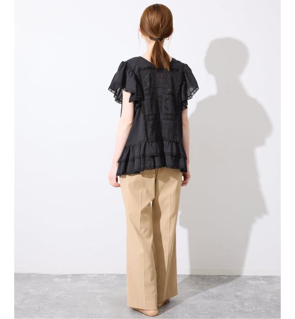 SLOBE IENA「crinkle crinkle crinkle SLOBE別注 front tapestry 2way blouse」|シャツ・ブラウス|