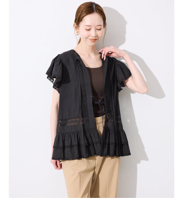 SLOBE IENA「crinkle crinkle crinkle SLOBE別注 front tapestry 2way blouse」|シャツ・ブラウス|