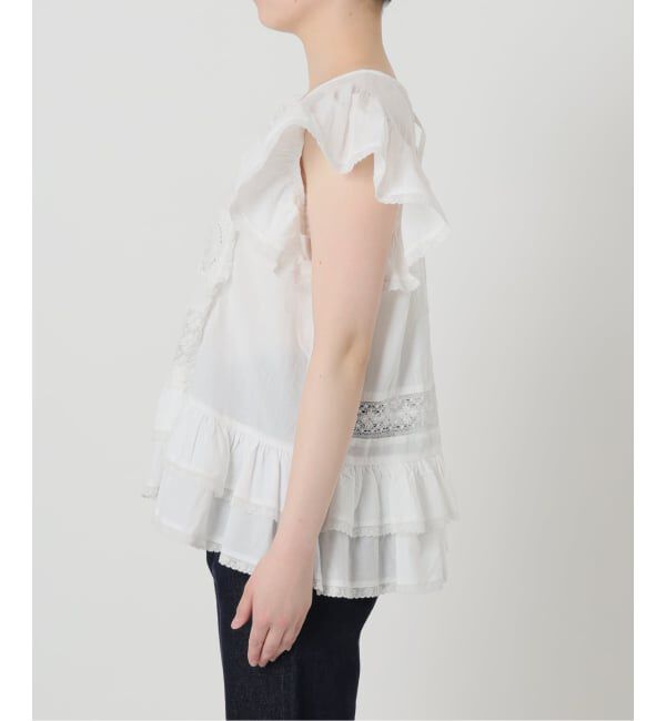 SLOBE IENA「crinkle crinkle crinkle SLOBE別注 front tapestry 2way blouse」|シャツ・ブラウス|