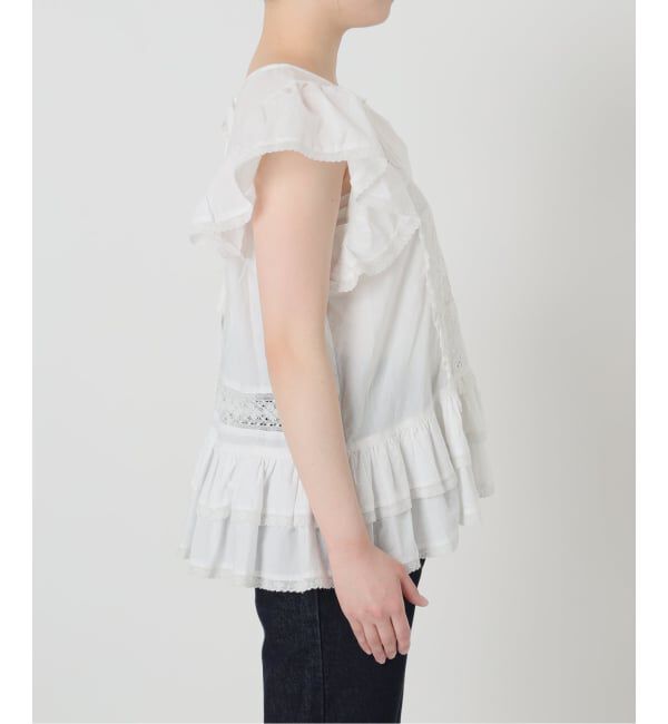 SLOBE IENA「crinkle crinkle crinkle SLOBE別注 front tapestry 2way blouse」|シャツ・ブラウス|