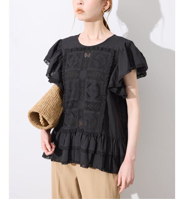 SLOBE IENA「crinkle crinkle crinkle SLOBE別注 front tapestry 2way blouse」|シャツ・ブラウス|