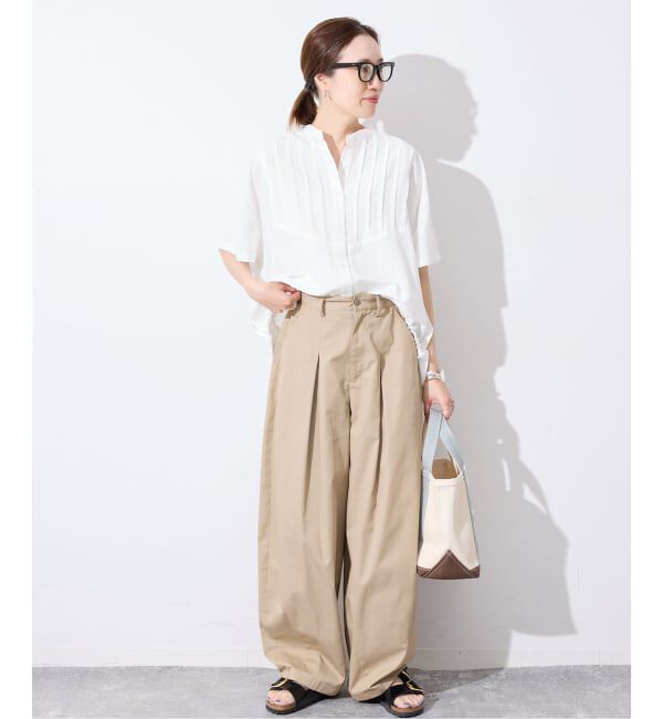 SLOBE IENA「《WEB限定/追加》ピンタックスピンドルブラウス」|シャツ・ブラウス|