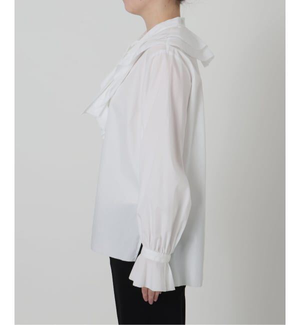 VERMEIL par iena「《予約》Pinstripe フリルブラウス」|シャツ・ブラウス|