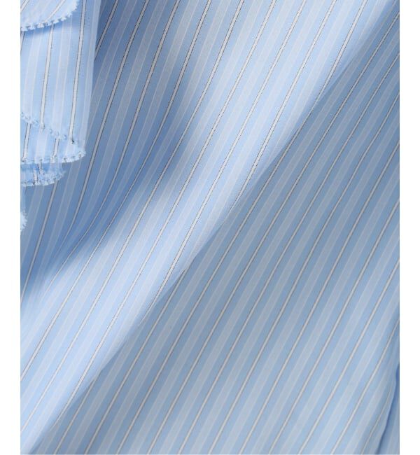 VERMEIL par iena「《予約》Pinstripe フリルブラウス」|シャツ・ブラウス|