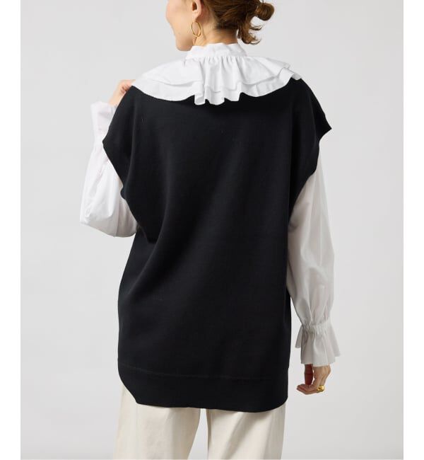 VERMEIL par iena「《予約》Pinstripe フリルブラウス」|シャツ・ブラウス|