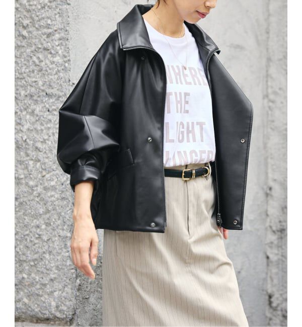 IENA「《予約》VACHEMENT/ヴァシュモン ECO LEATHER BZ ブルゾン VN-13A-409」|ライダースジャケット|