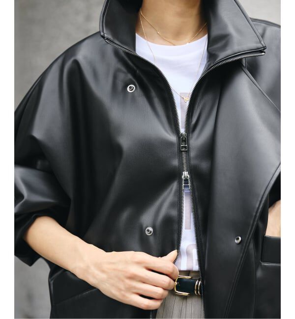 IENA「《予約》VACHEMENT/ヴァシュモン ECO LEATHER BZ ブルゾン VN-13A-409」|ライダースジャケット|