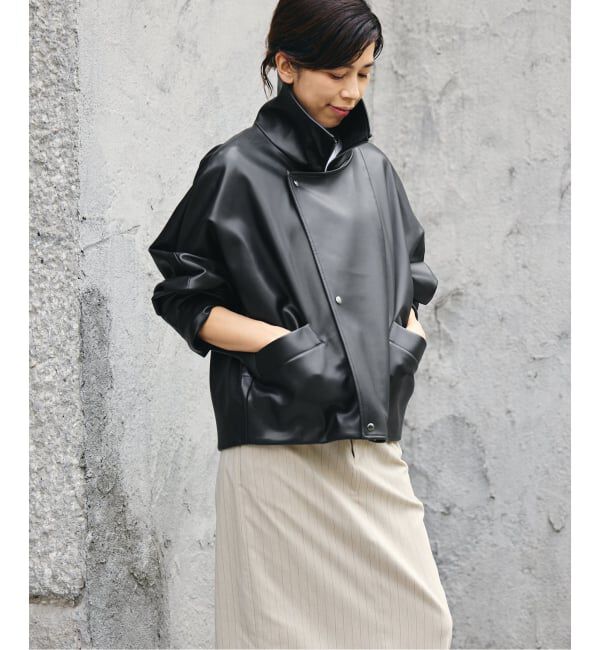 IENA「《予約》VACHEMENT/ヴァシュモン ECO LEATHER BZ ブルゾン VN-13A-409」|ライダースジャケット|