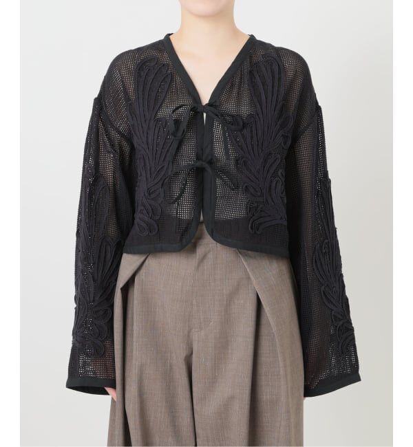 IENA LA BOUCLE「IENA LA BOUCLE メッシュテープ刺繍ジャケット」|その他|