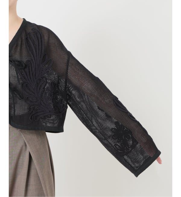 IENA LA BOUCLE「IENA LA BOUCLE メッシュテープ刺繍ジャケット」|その他|