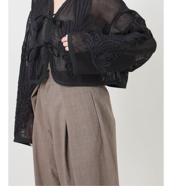 IENA LA BOUCLE「IENA LA BOUCLE メッシュテープ刺繍ジャケット」|その他|