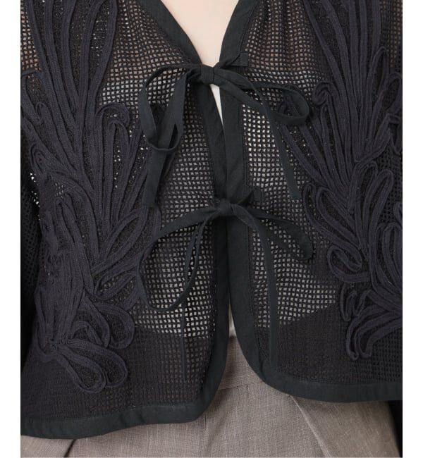 IENA LA BOUCLE「IENA LA BOUCLE メッシュテープ刺繍ジャケット」|その他|
