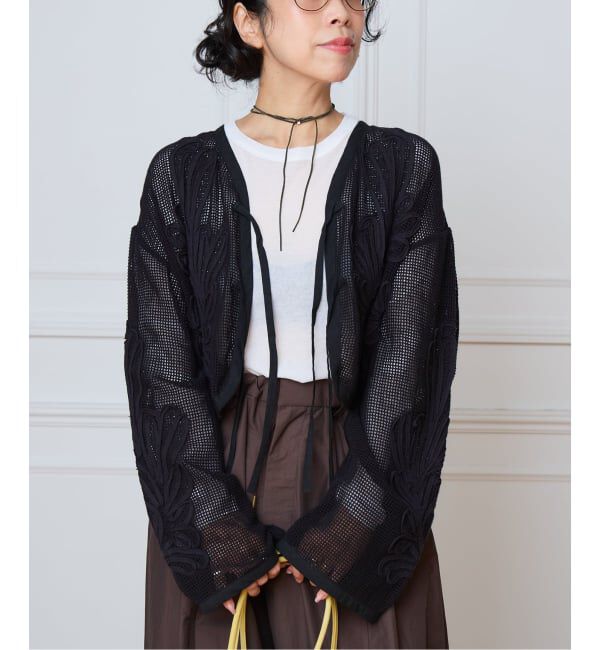IENA LA BOUCLE「IENA LA BOUCLE メッシュテープ刺繍ジャケット」|その他|