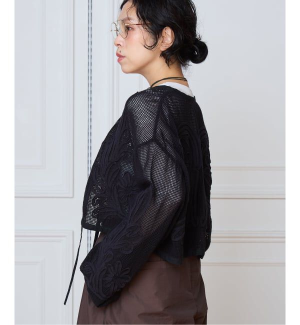 IENA LA BOUCLE「IENA LA BOUCLE メッシュテープ刺繍ジャケット」|その他|