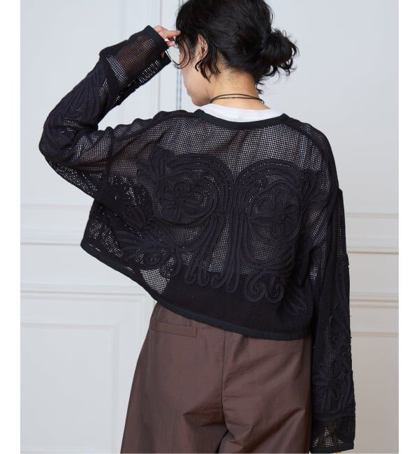 IENA LA BOUCLE「IENA LA BOUCLE メッシュテープ刺繍ジャケット」|その他|
