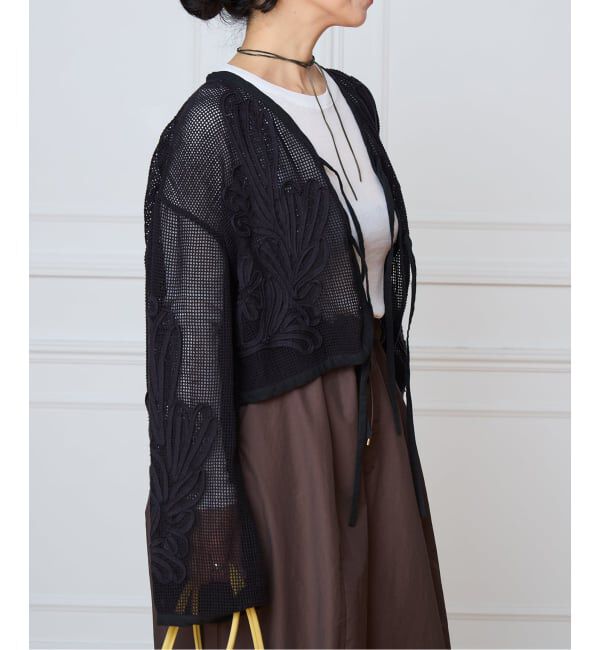 IENA LA BOUCLE「IENA LA BOUCLE メッシュテープ刺繍ジャケット」|その他|