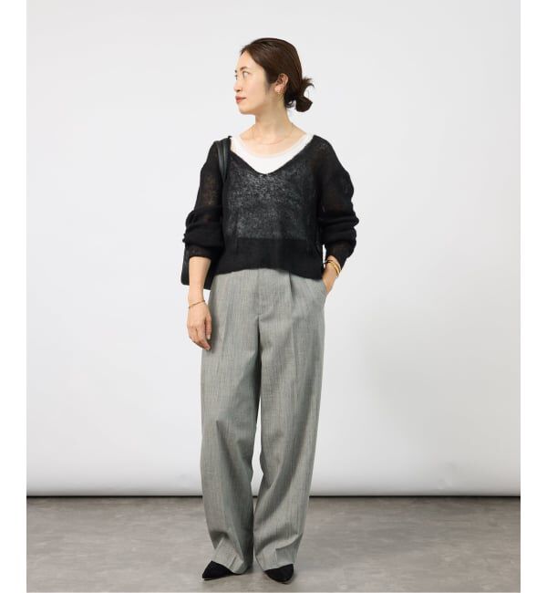 VERMEIL par iena「《予約》ENRICA エンリカ Airy Sheer Alpaka Vプルオーバー KNIT280」|ニット・セーター|