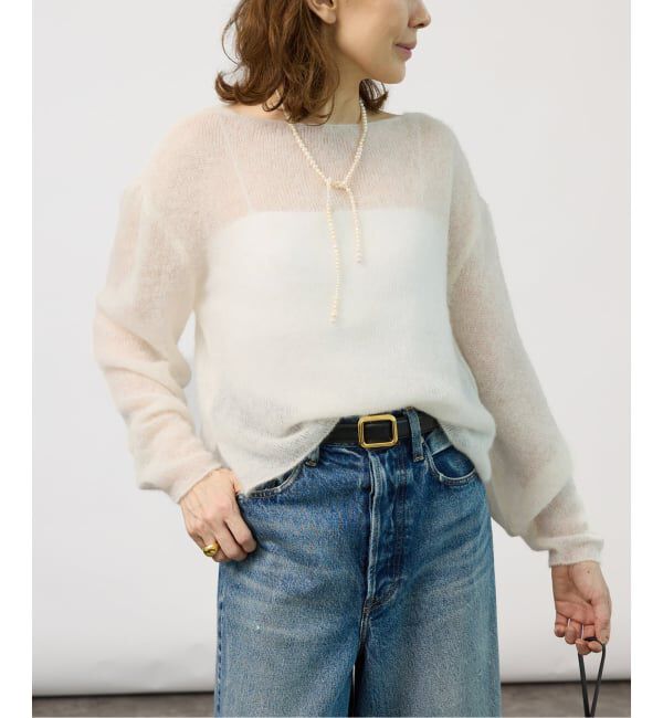 VERMEIL par iena「《予約》ENRICA エンリカ Airy Sheer Alpaka Vプルオーバー KNIT280」|ニット・セーター|