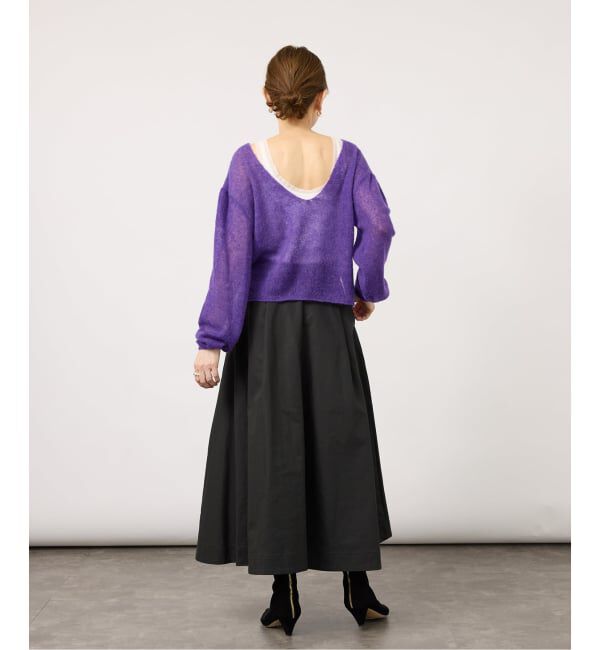 VERMEIL par iena「《予約》ENRICA エンリカ Airy Sheer Alpaka Vプルオーバー KNIT280」|ニット・セーター|