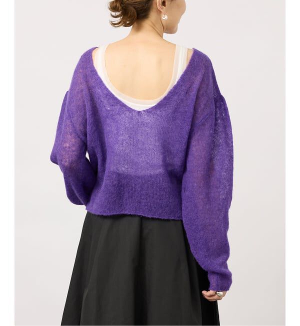 VERMEIL par iena「《予約》ENRICA エンリカ Airy Sheer Alpaka Vプルオーバー KNIT280」|ニット・セーター|
