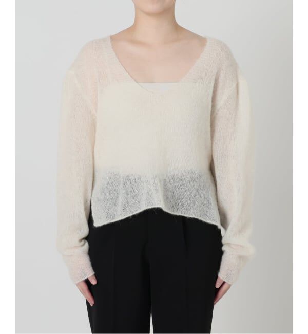 VERMEIL par iena「《予約》ENRICA エンリカ Airy Sheer Alpaka Vプルオーバー KNIT280」|ニット・セーター|