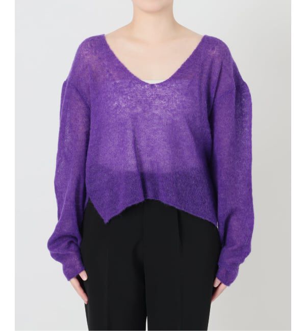 VERMEIL par iena「《予約》ENRICA エンリカ Airy Sheer Alpaka Vプルオーバー KNIT280」|ニット・セーター|