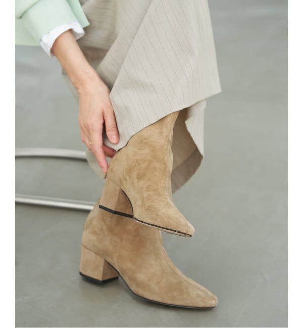 IENA「《予約》JVAM/ジェイヴィエーエム SHORT BOOTS ブーツ 40734」|ショートブーツ|ベージュ