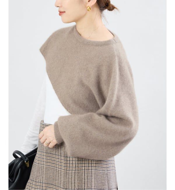 IENA「《予約》enrica/エンリカ LAYERED KNIT ニット KNIT296」|ニット・セーター|ブラウン C