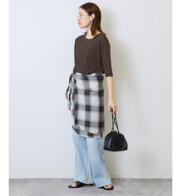 SLOBE IENA「《WEB限定/追加2》シアー天竺5分袖Tシャツ」|Tシャツ・カットソー|