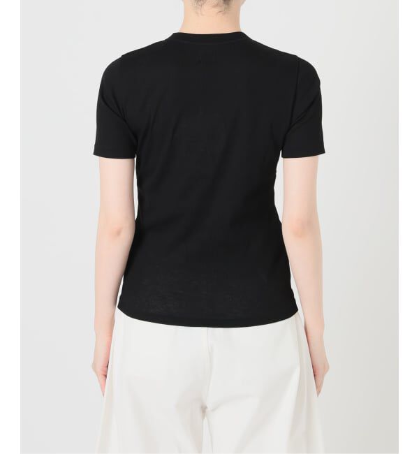 IENA LA BOUCLE「IENA LA BOUCLE コットンリブハーフスリーブカットソー」|Tシャツ・カットソー|