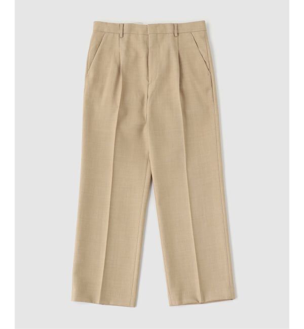 417 EDIFICE「VALAADO O WOOL POLYESTER TWILL」|スラックス|ベージュ