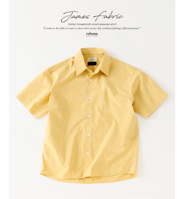 JOURNAL STANDARD relume「JAMES FABRIC / ジェームスファブリック コットンブロード  半袖シャツ」|シャツ・ブラウス|イエロー