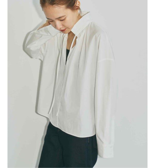 Spick and Span「《40周年 別注 / 予約》TICCA / ティッカ スキッパーギャザーシャツブラウス」|シャツ・ブラウス|