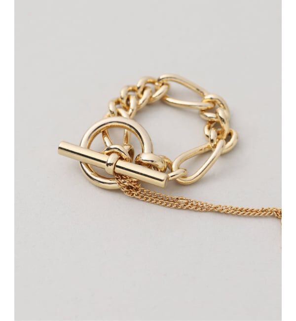 U by SPICK&SPAN「《予約》SHUU/シュウ 葵 AOI チェーンリング GOLD」|リング|