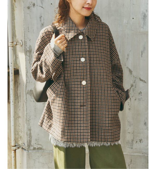 Spick and Span「《40周年 別注 / 予約》Traditional Weatherwear MALTON B/T SHORT* GNCLB CHK」|ステンカラーコート|