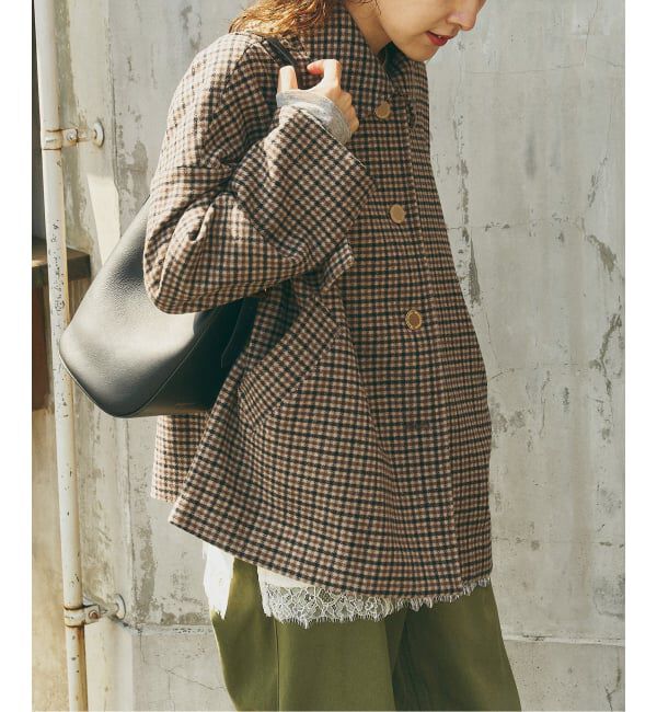 Spick and Span「《40周年 別注 / 予約》Traditional Weatherwear MALTON B/T SHORT* GNCLB CHK」|ステンカラーコート|