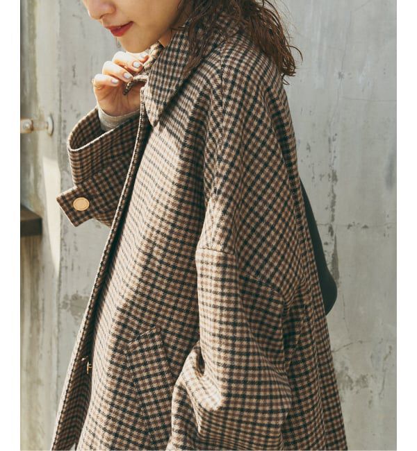 Spick and Span「《40周年 別注 / 予約》Traditional Weatherwear MALTON B/T SHORT* GNCLB CHK」|ステンカラーコート|