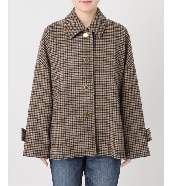Spick and Span「《40周年 別注 / 予約》Traditional Weatherwear MALTON B/T SHORT* GNCLB CHK」|ステンカラーコート|