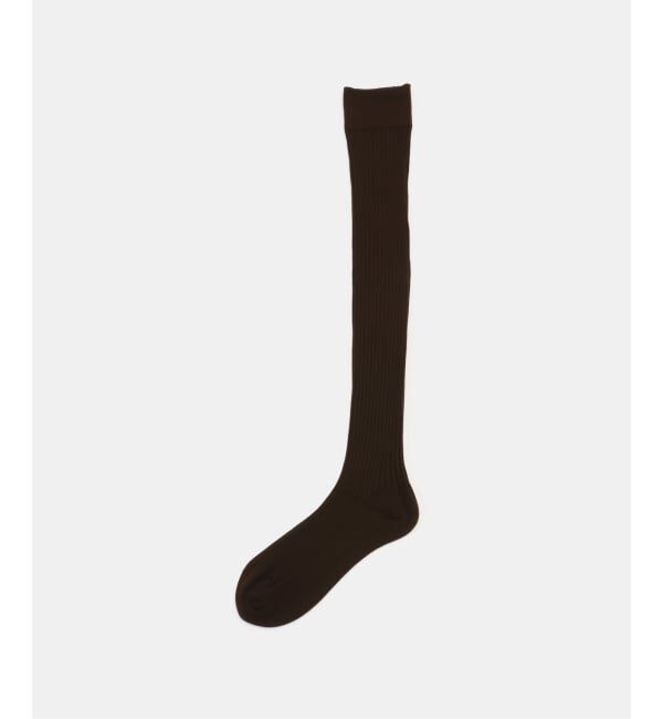  「LETALON Rib High socks」|ソックス|ブラウン