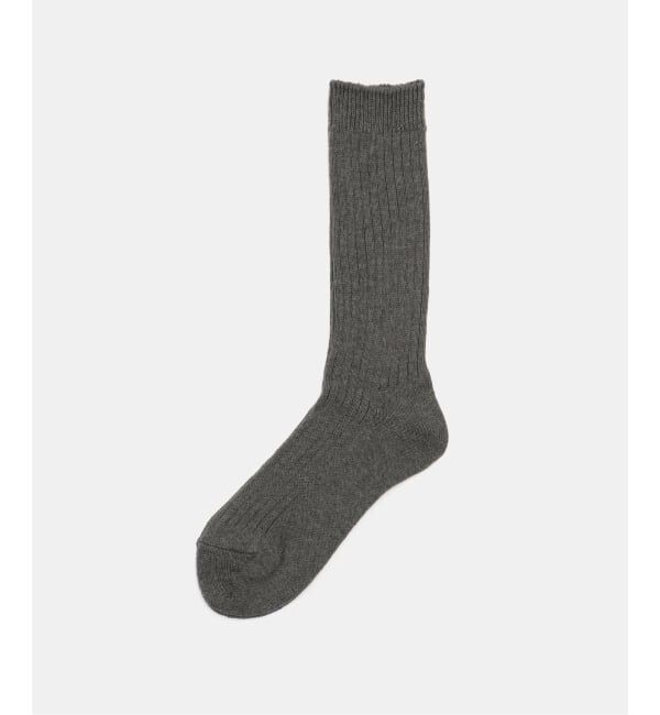  「LETALON Simple Rib socks」|ソックス|グレー